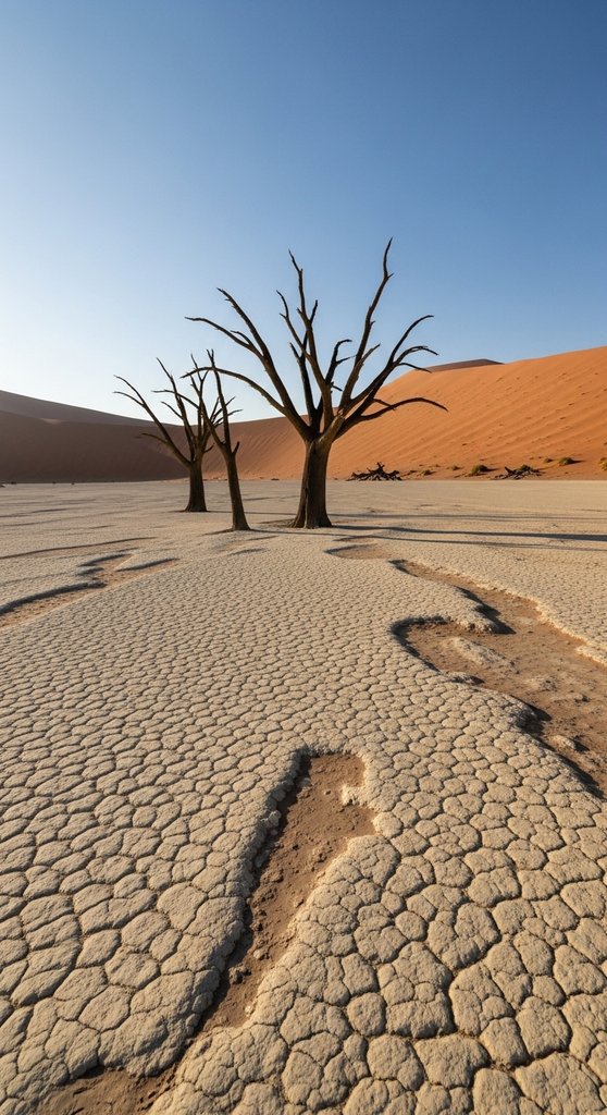 Dead Vlei Dawn — Camel Thorn Silhouettes