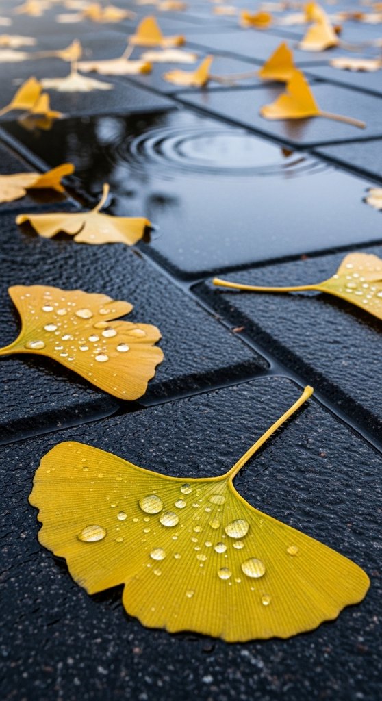 Golden Ginkgo Rain