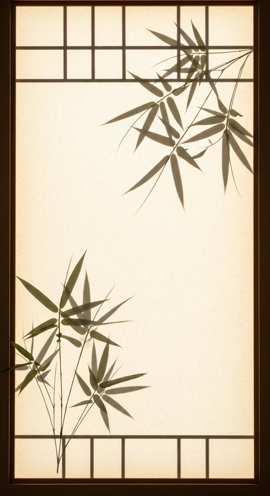 Shoji Bamboo Silhouettes, Dawn Glow