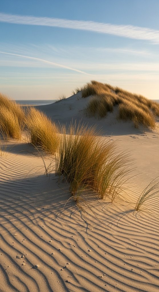 Marram Dune Windlines at De Slufter, Dawn