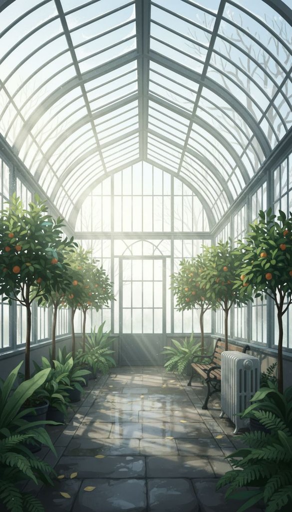 Winter Morning in the Glass Conservatory