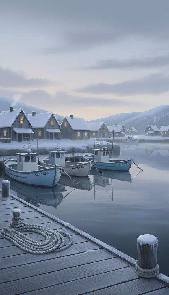 Winter Harbor at First Light