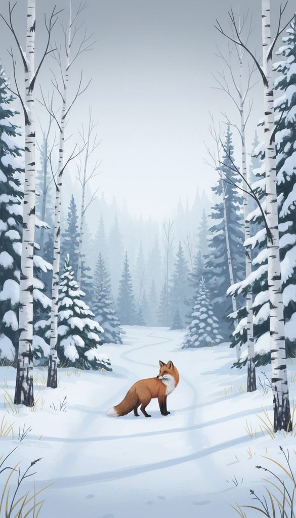 Red Fox on the Quiet Winter Trail