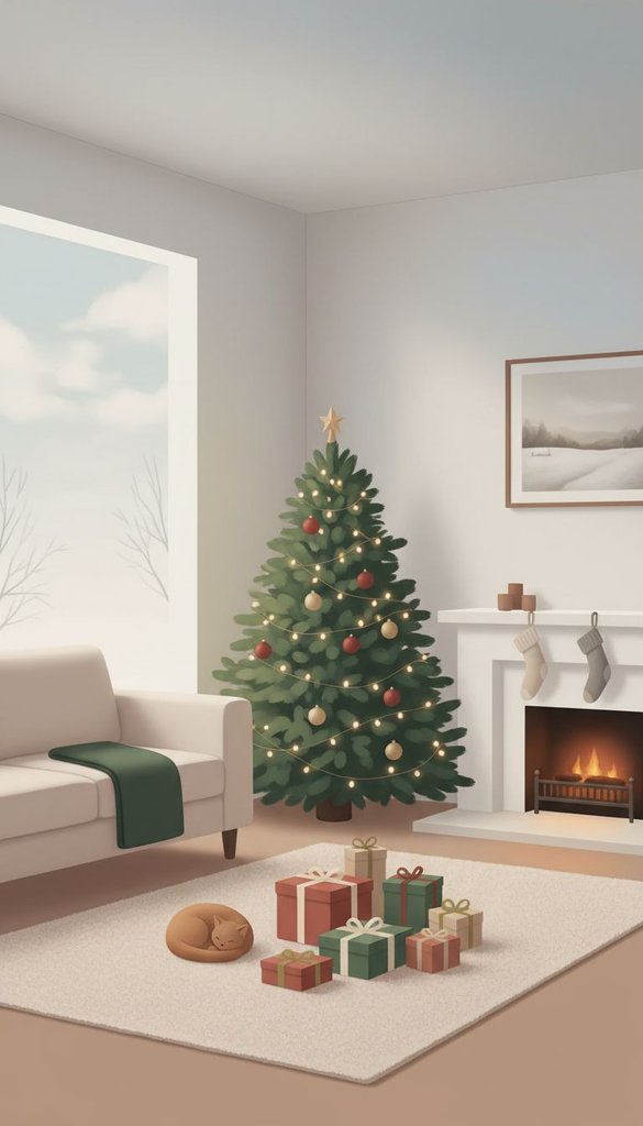 Early Christmas Morning Living Room