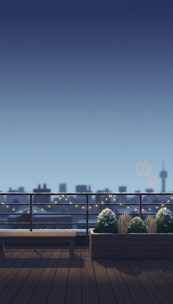 Rooftop Garden at Blue Hour