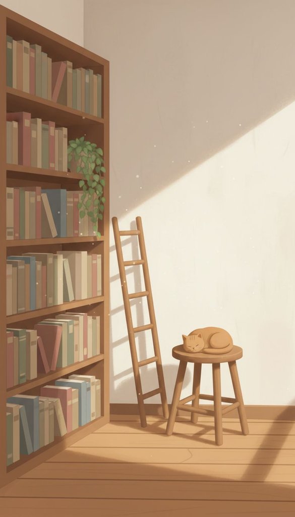 Sunlit Bookshop Corner