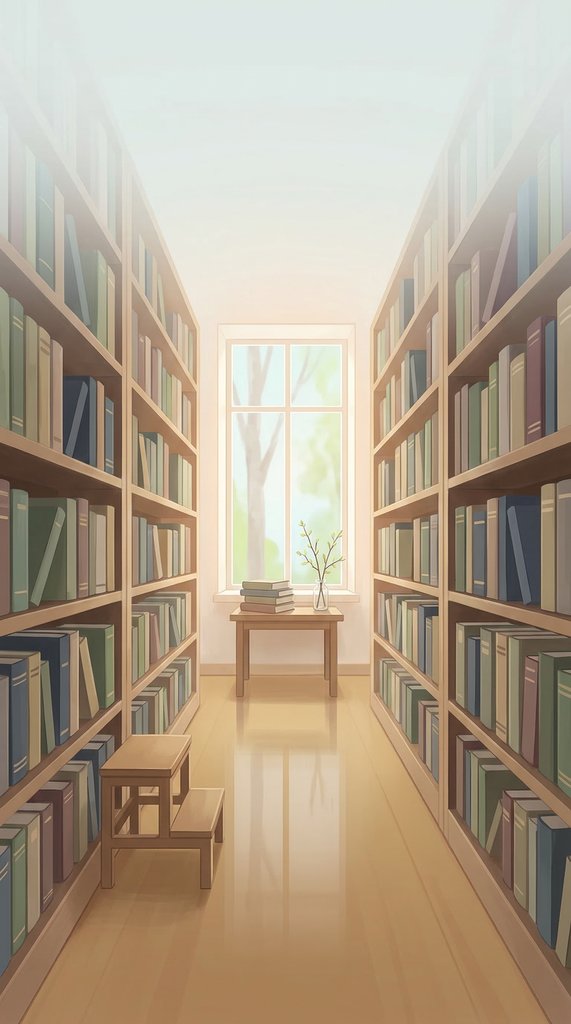 Early Spring Library Aisle Glow