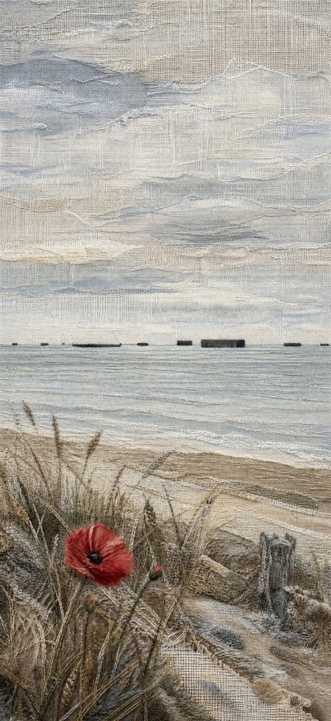 VE Day Woven Normandy Shore