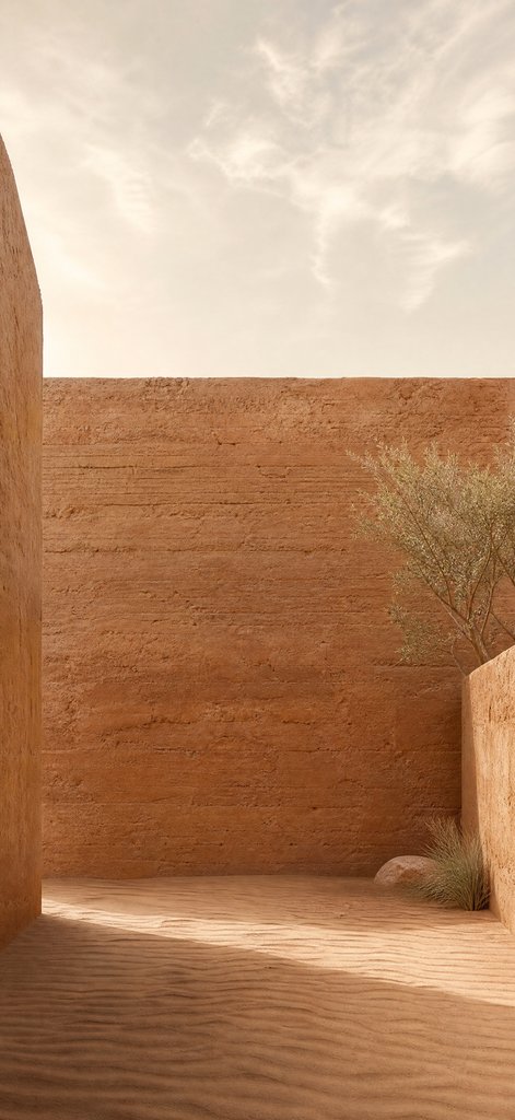 Rammed Earth Ripple Court
