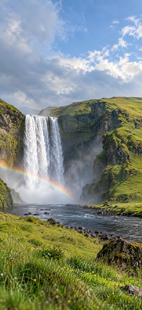 Rainbow at Skógafoss