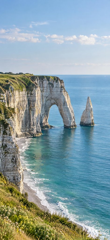 Étretat in Ivory and Aqua